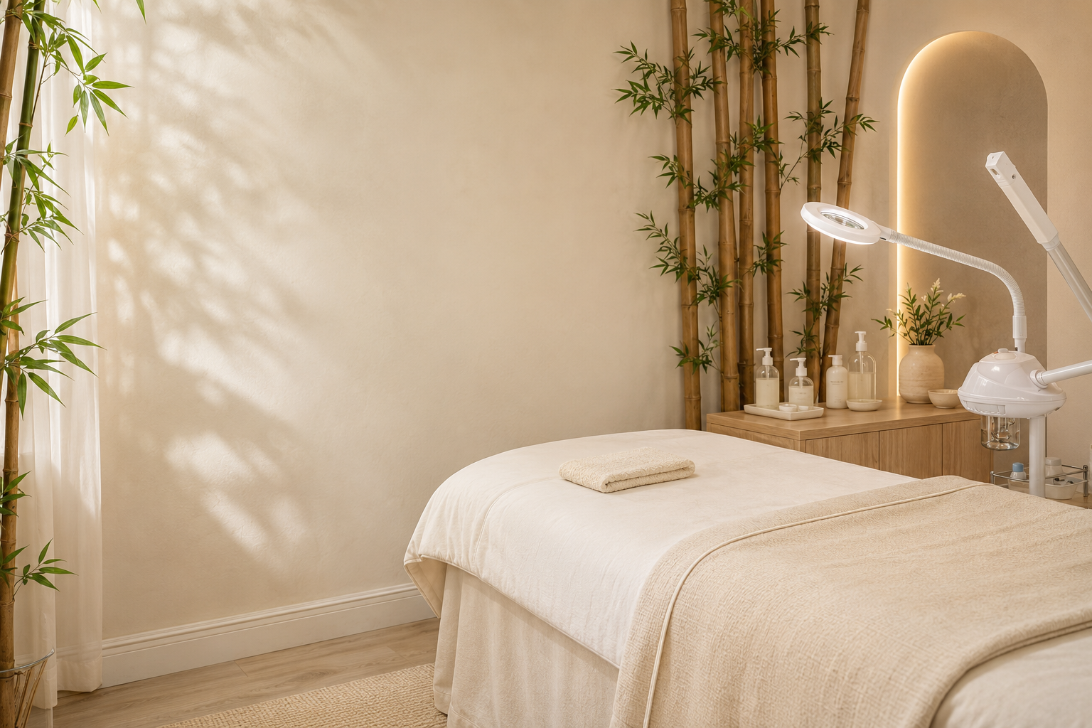Calm private treatment room at Seoul Glow Studio in Orlando